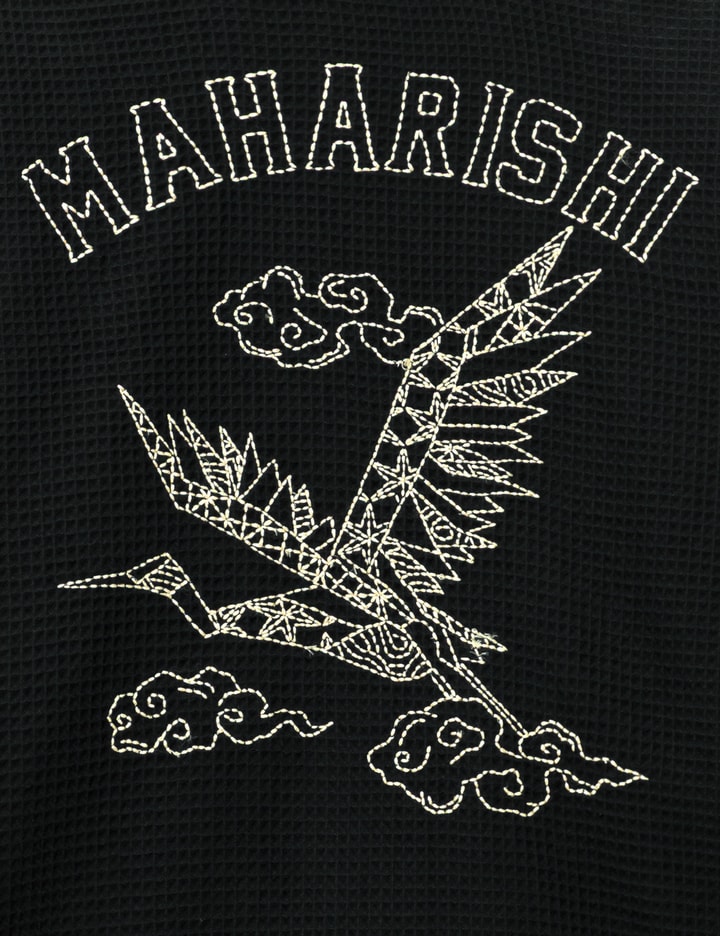 Embroidered Waffle Kimono Overshirt Placeholder Image