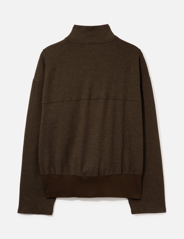 ANCELLM Shrink Wool Zip Up Stand Blouson