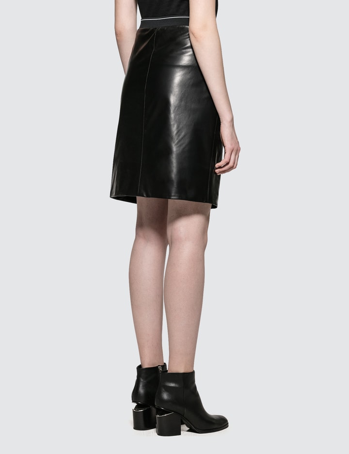 Leather Pencil Skirt with Prada Logo Placeholder Image