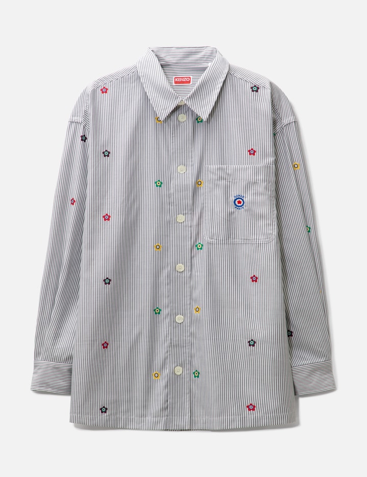 kenzo dress shirt Kenzo - Kenzo Target Embroidered Oversize Striped Shirt