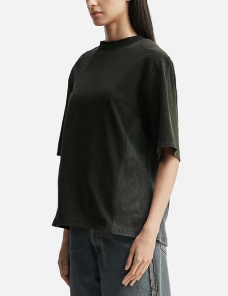 Paneled Padded Washed T-Shirt view 7