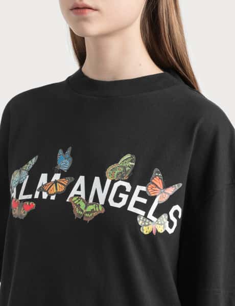 Palm Angels - Butterfly College Logo T-shirt  HBX - Globally Curated  Fashion and Lifestyle by Hypebeast