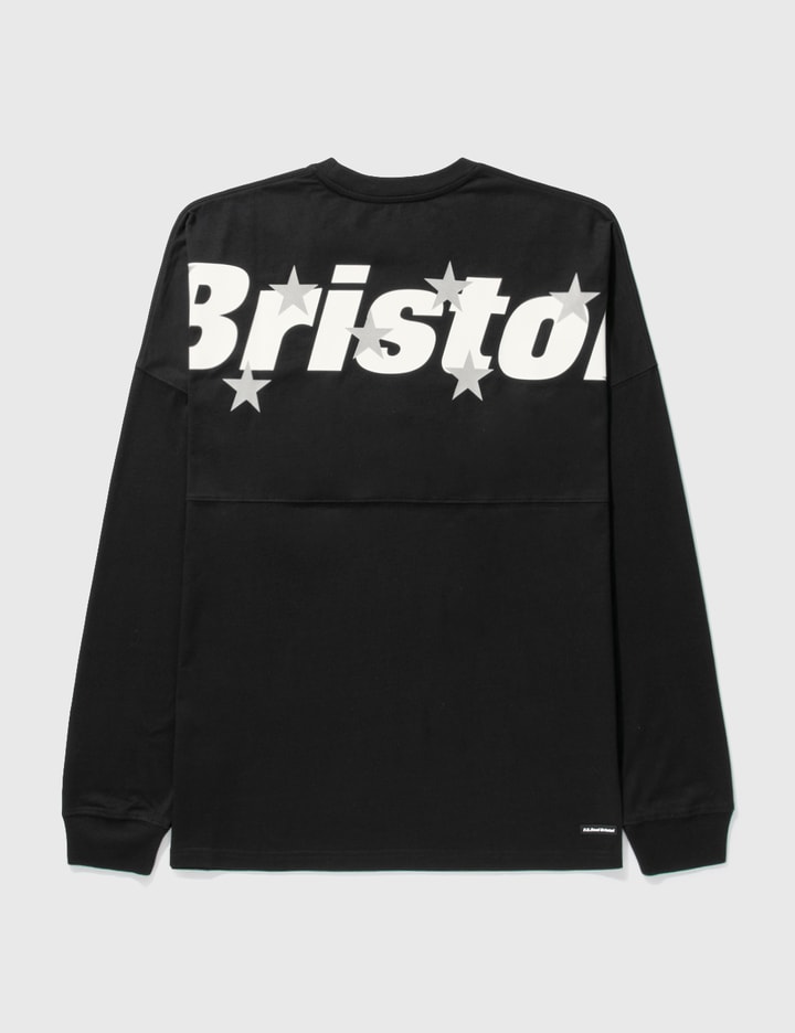 F.c. Real Bristol Long Sleeve Star Big Logo Team Baggy T-shirt In Black