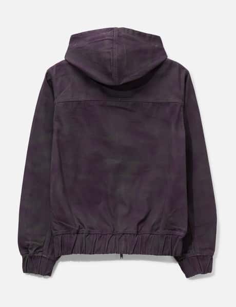Cochet Hooded Denim Jacket With Chest Embroidery view 8