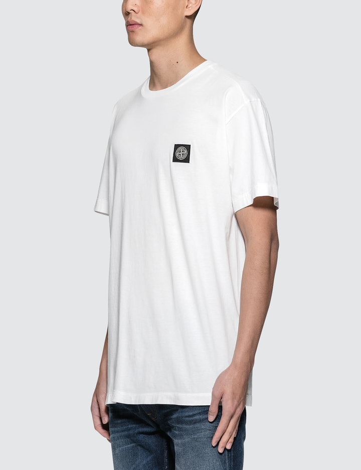 S/S T-Shirt With Black Logo Patch Placeholder Image
