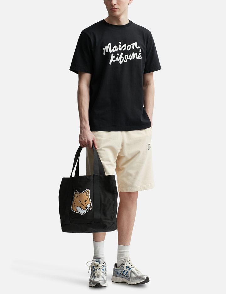 Shop Maison Kitsuné Fox Head Tote Bag In Black