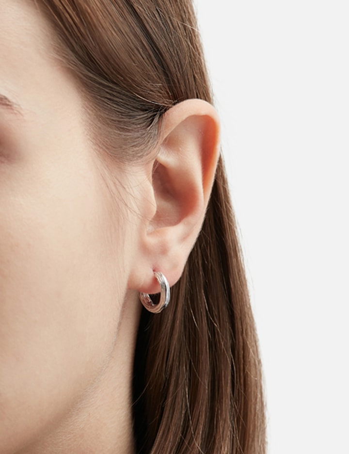 Wooody Hoop Oxidised Earrings
