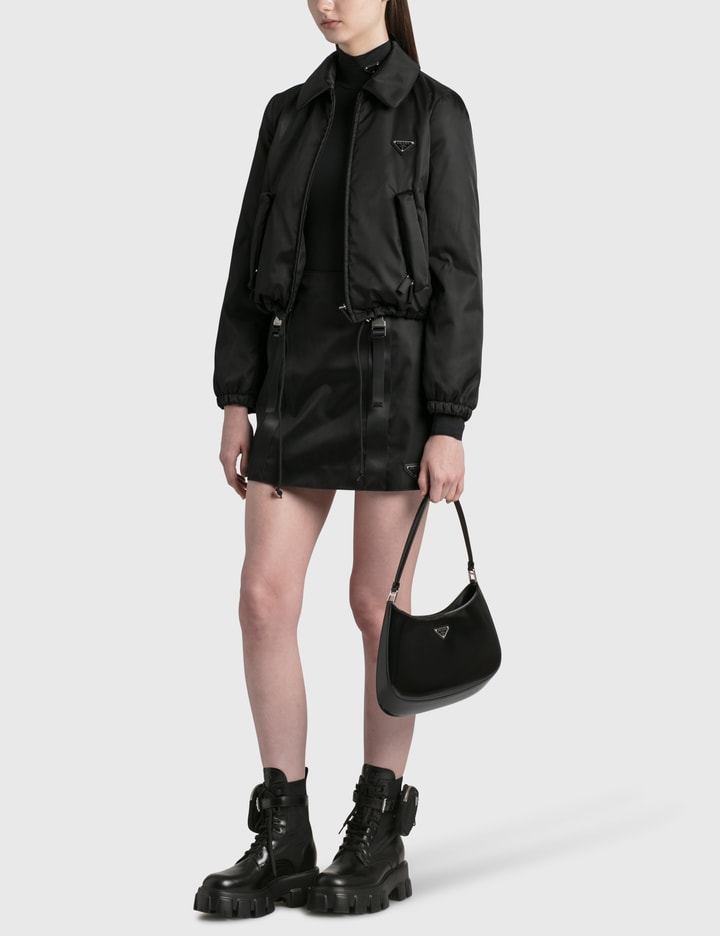 Prada Women's Cleo Brushed Leather Mini Bag (Black)