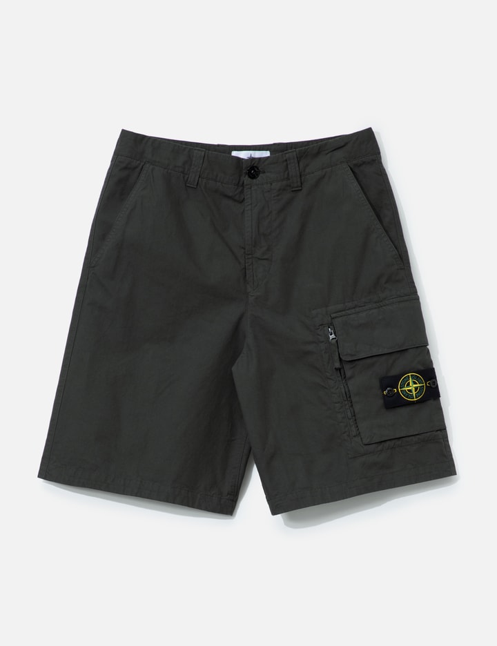 Stone Island Canvas Weave Cotton Shorts