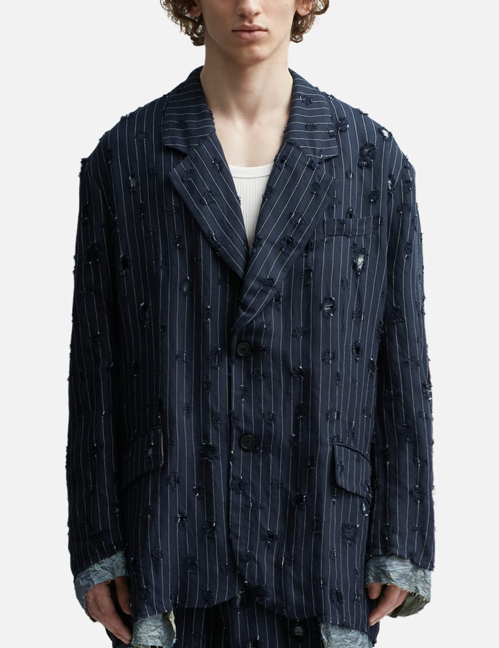 Shop Acne Studios Oversized Fit Suit Jacket In Blue