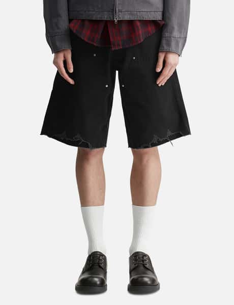 Hand Distressed HBT Double Knee Shorts view 10