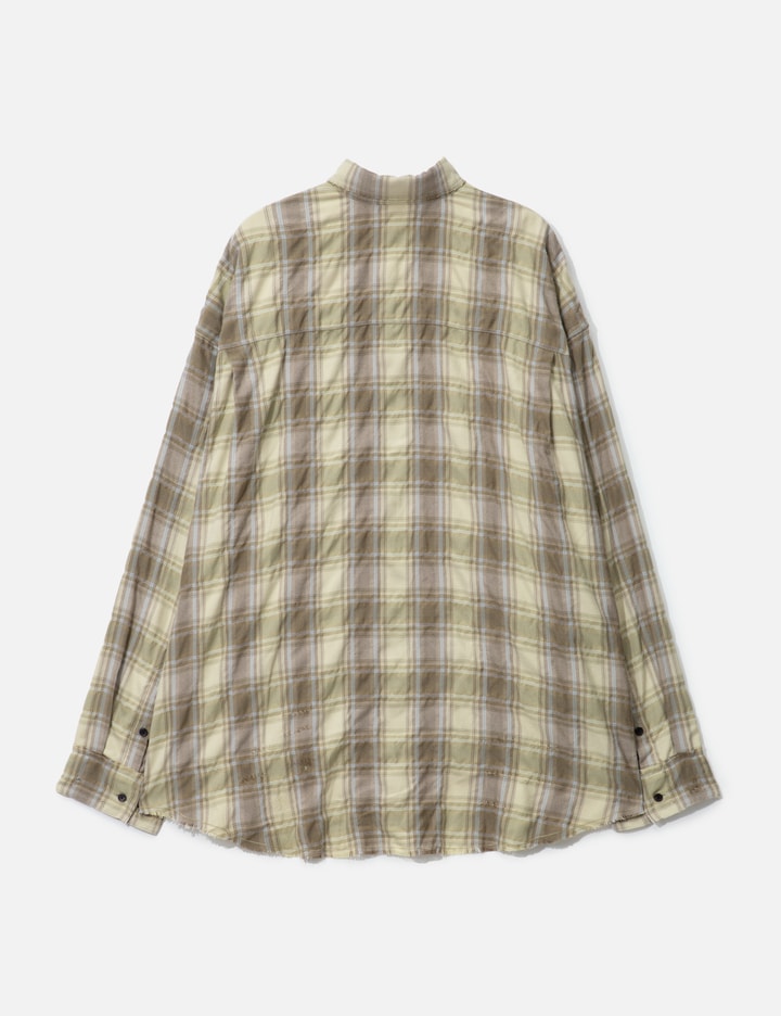 Checked Washed Thrashed Structured Shirt Placeholder Image