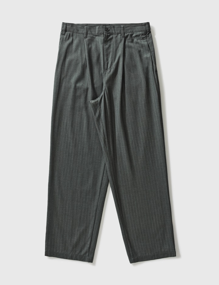 Striped Volume Pleated Trousers Placeholder Image