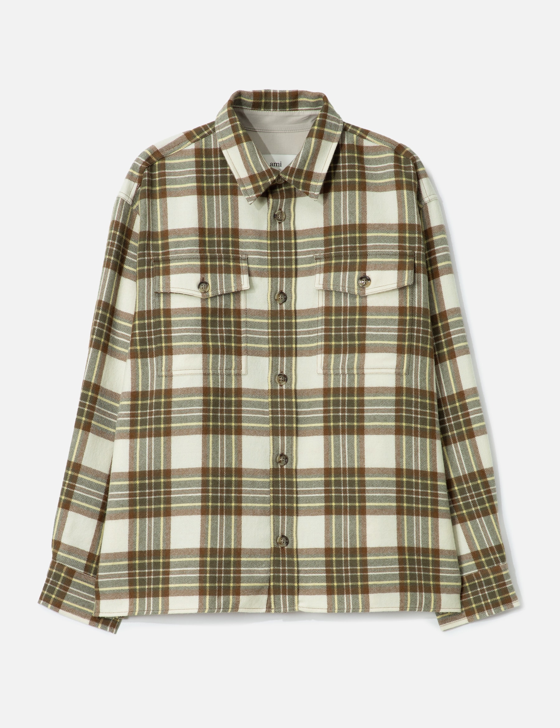 Checked Wool Overshirt view 16