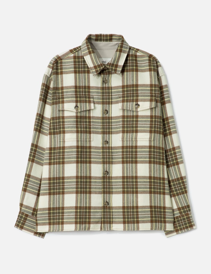 Checked Wool Overshirt Placeholder Image
