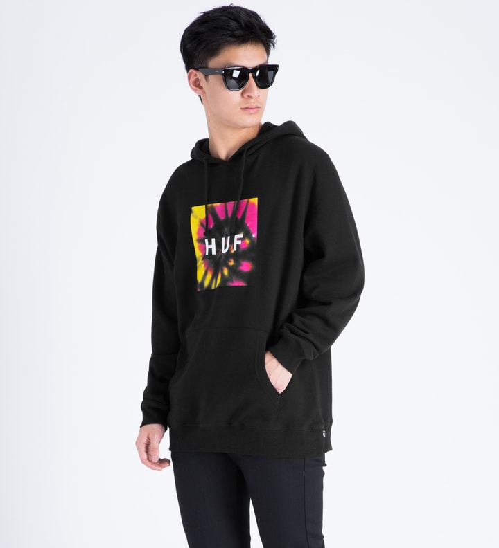 Black Tie-dye Box Logo Pullover Hoodie Placeholder Image