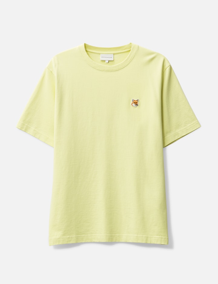 Maison Kitsuné Fox Head Patch Regular T-shirt In Yellow