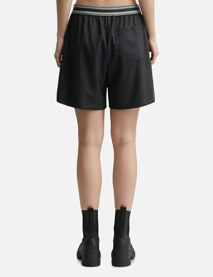 Shop Loewe Shorts In Wool In Black