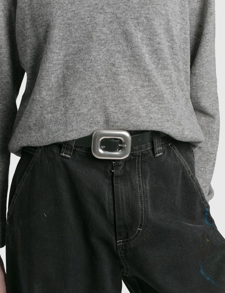 Bottega Veneta Chain Link Belt In Black