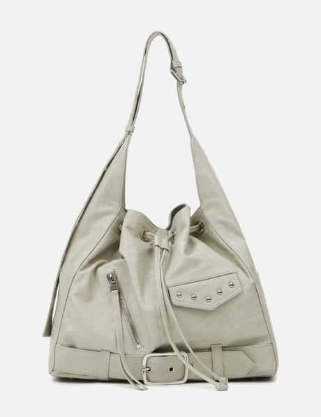 DEINET Stud Belted Bucket Bag