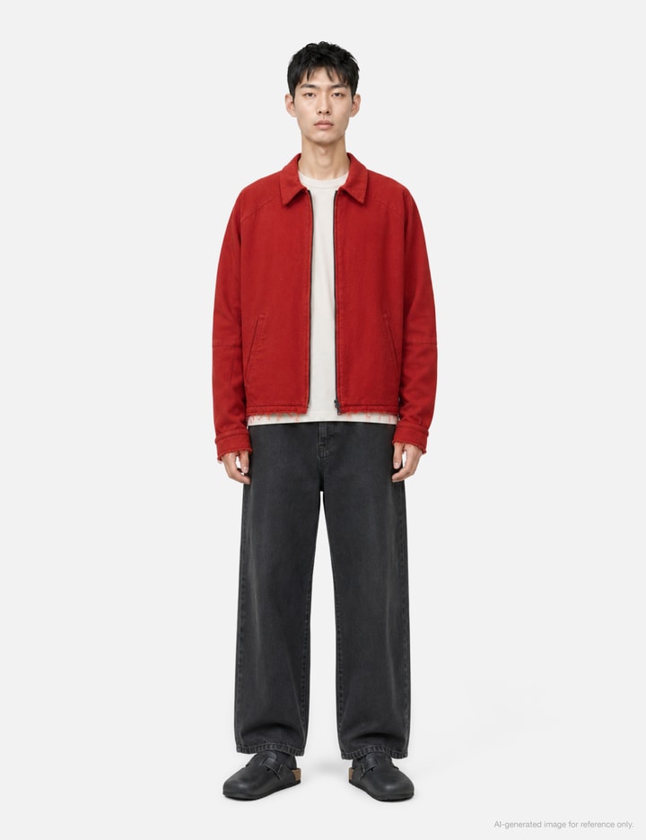 ANCELLM Shrink Wool Zip-Up Shirt Jacket