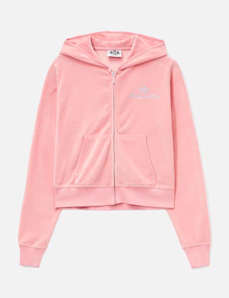 & Rich X Juicy Couture Script Velour Zip Hoodie view 6