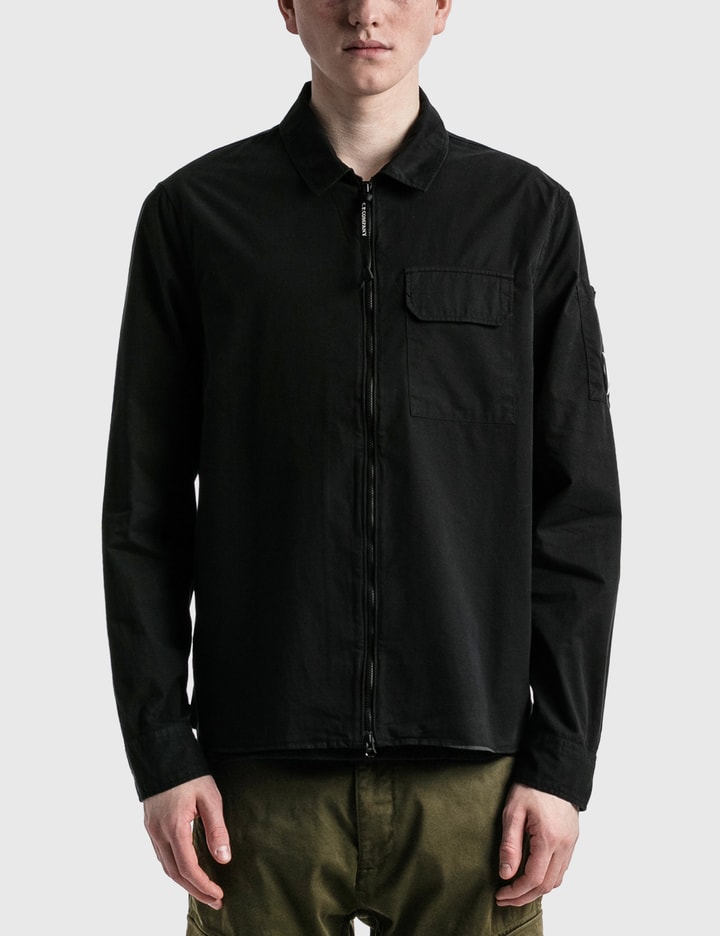 Emerized Gabardine Zipped Shirt Placeholder Image