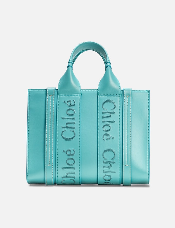 Shop Chloé Small Woody Tote In Blue