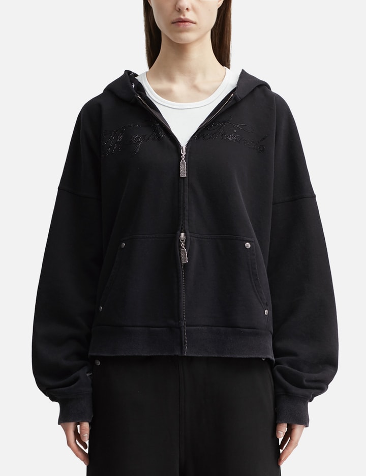 Thought We Friends "Nyra" Zip-Up Hoodie With Detachable Fur Trim Hood