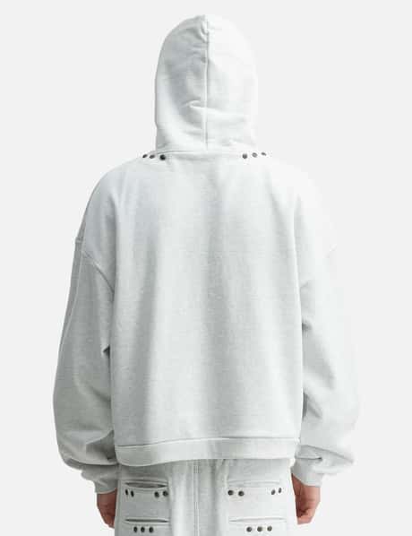 "Leon" Grey Studded Hoodie view 12