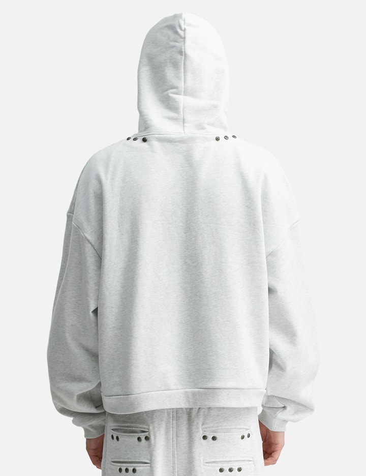 "Leon" Grey Studded Hoodie view 4
