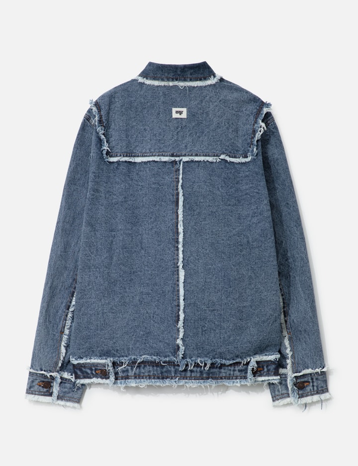 Distressed Raw Edge Denim Jacket Placeholder Image