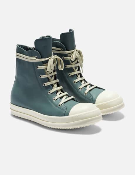Rick Owens - GRAIN CALF LEATHER SNEAKERS | HBX display picture 1