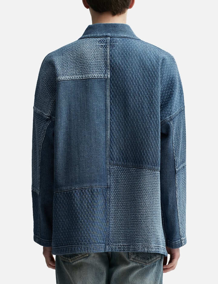 Shop Fdmtl 3 Year Wash Patchwork Haori Jacket In Blue