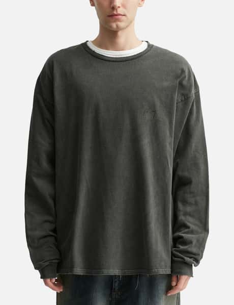Embroidery Dyed Long Sleeves T-Shirt view 10