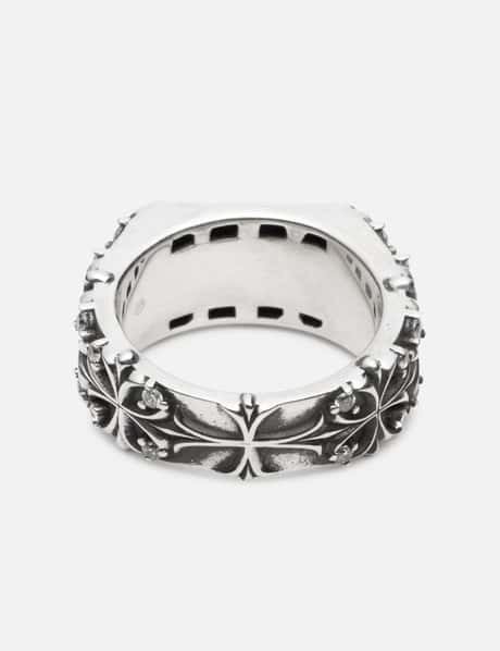 Maltese Cross Quadruplets Signet Ring (Oxidised) view 6