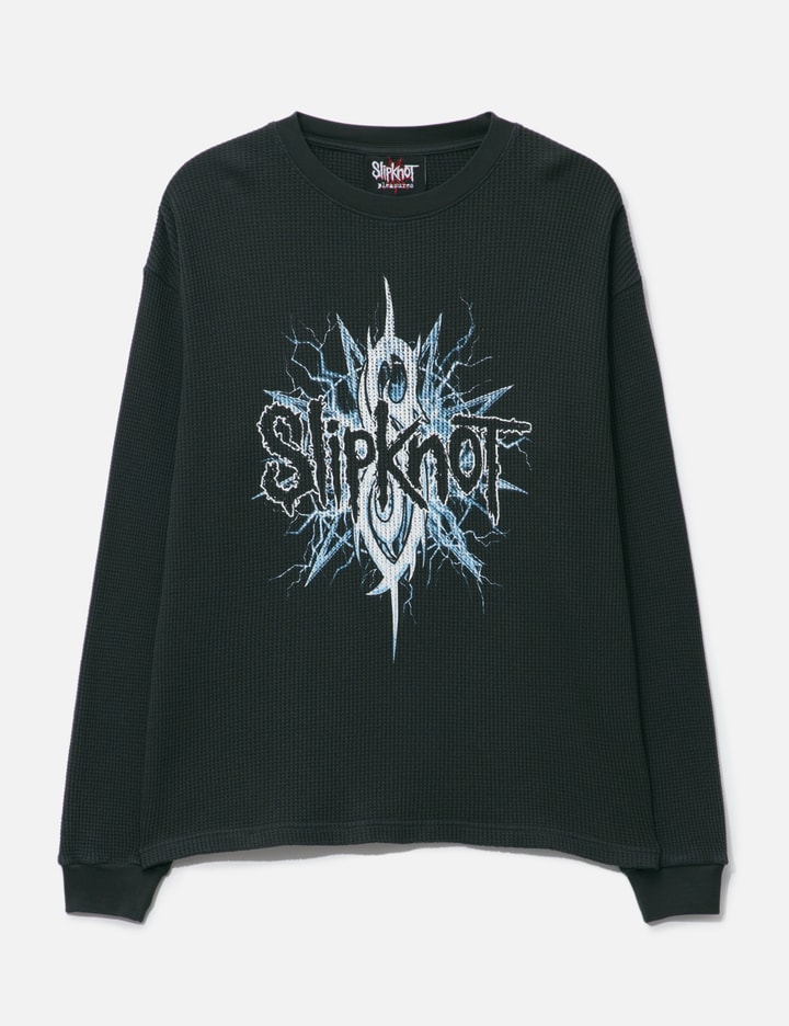 Pleasures X Slipknot Spit Thermal Long Sleeve In Black