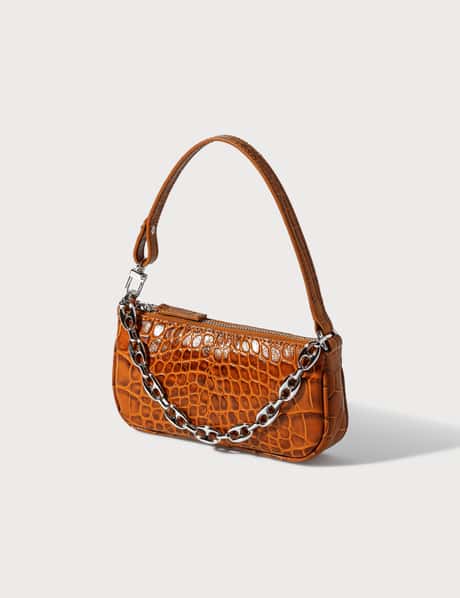 Croco Embossed Leather Mini Rachel Bag BY FAR Mini Rachel Croco