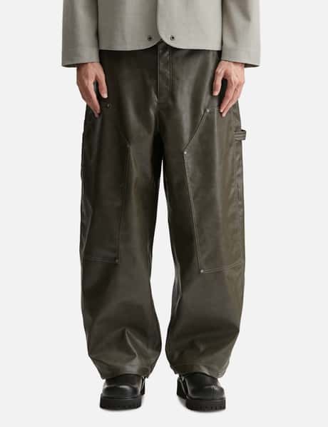 Reset Faux Leather Wide-Leg Trousers view 10