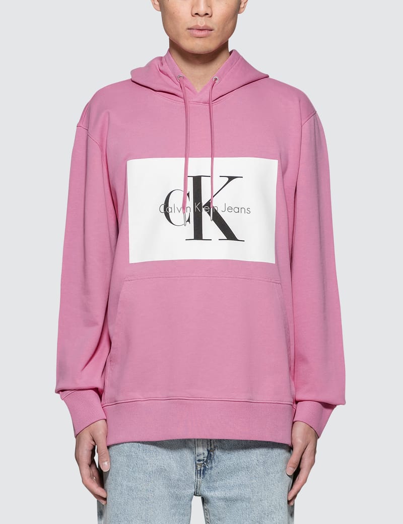 calvin klein pink hoodie mens