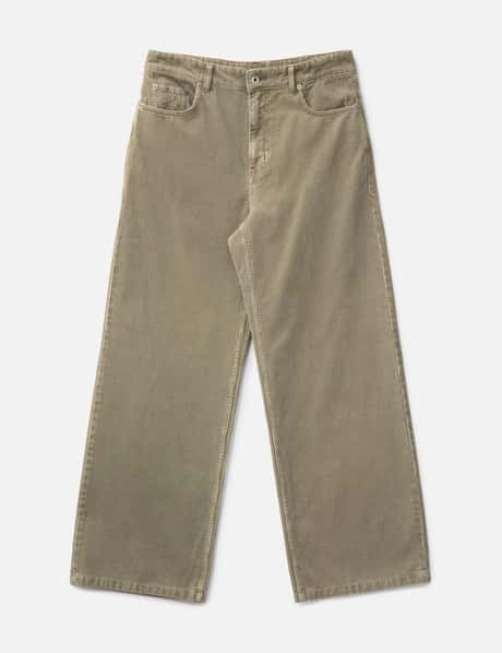 COOR Corduroy Washed Semi Wide Pants