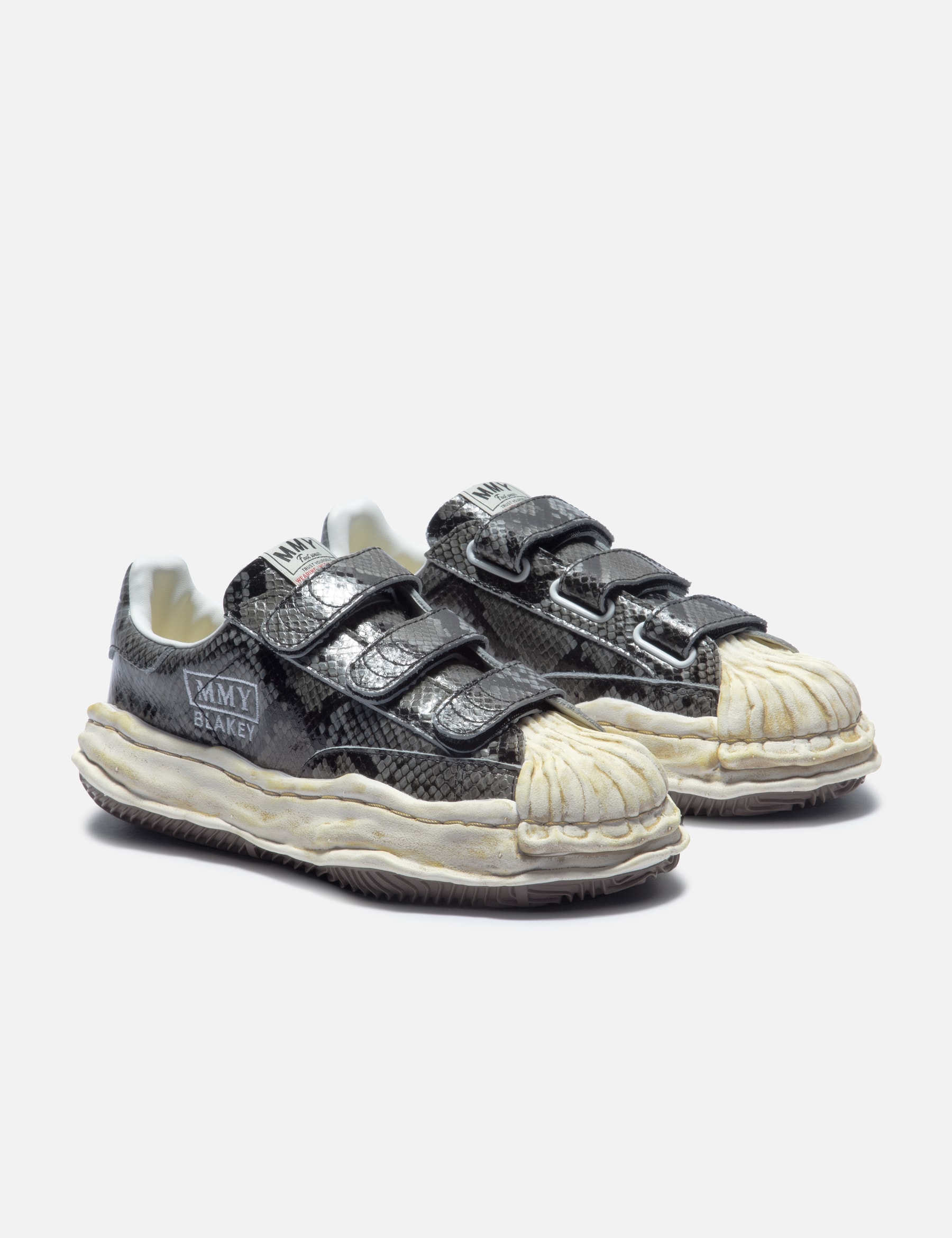 "BLAKEY" OG Sole Python Printed Leather Low-Top Sneaker view 16