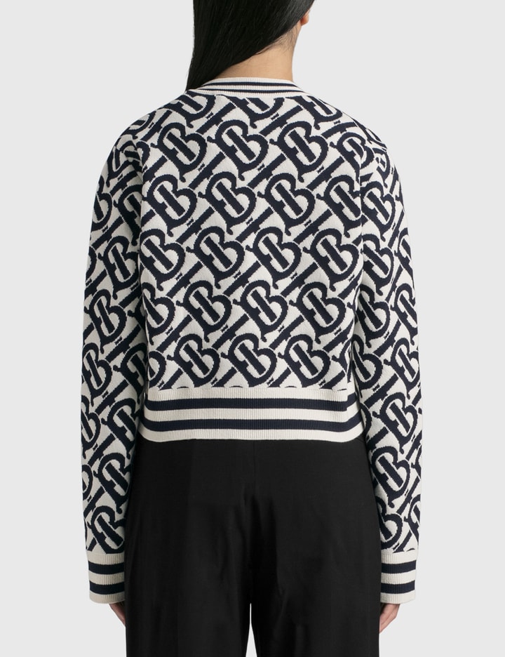 Monogram Wool Blend Jacquard Cropped Sweater Placeholder Image