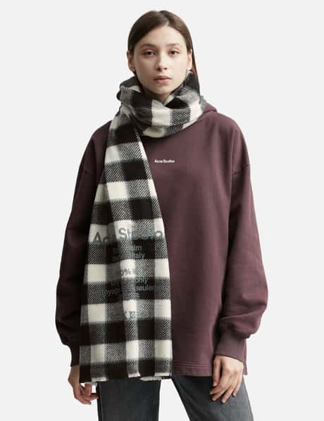 Acne Studios Check Wool Scarf HBX
