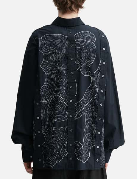 Black Detachable Oversized Shirt view 12
