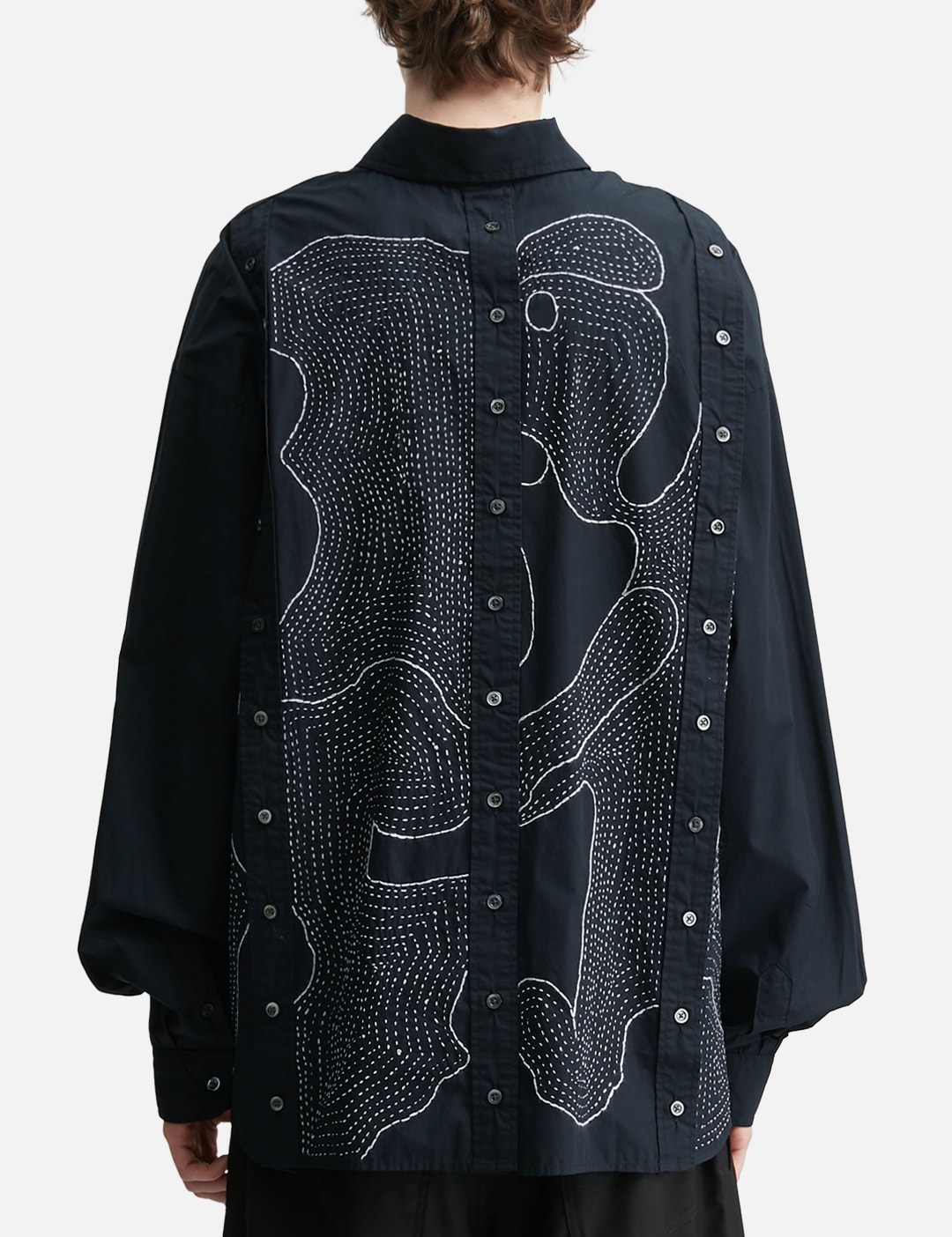 Black Detachable Oversized Shirt view 19