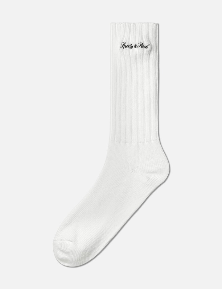 Sporty & Rich Signature Logo Rib Socks