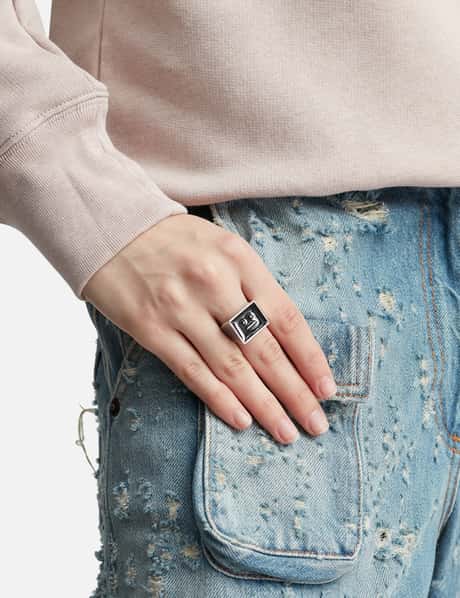 Acne Studios - Face Logo Mood Ring | HBX