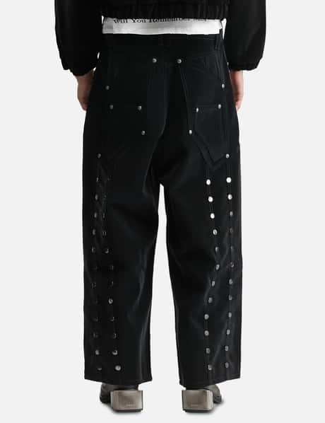 "Stephen" Black Baggy Pants view 12