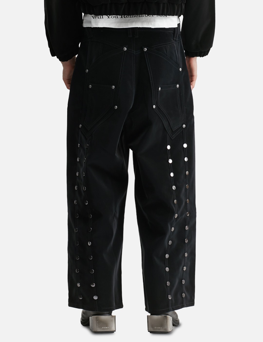 "Stephen" Black Baggy Pants view 13